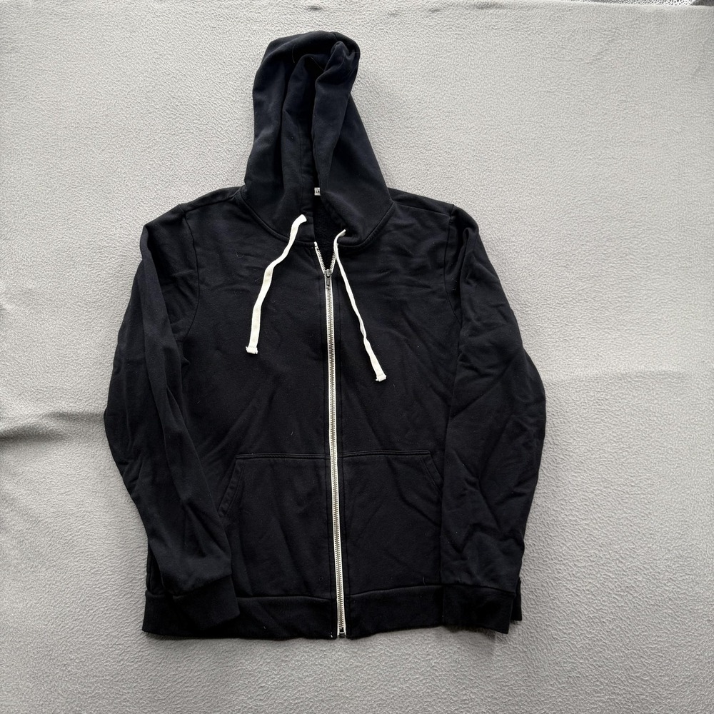 Marine Layer Hoodie Mens Large Black Full Zip Fleece San Francisco Graphic